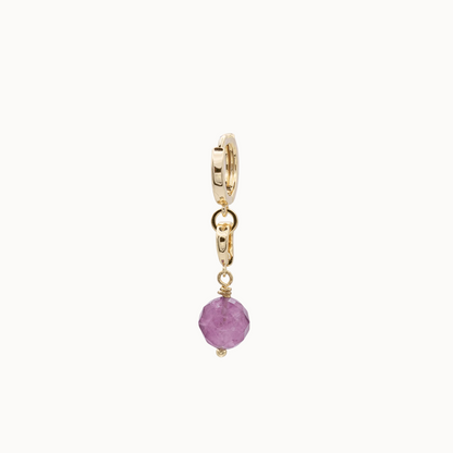 Charm Fluorit Lila-Rosa im Styling an MAVEMO Basiskette