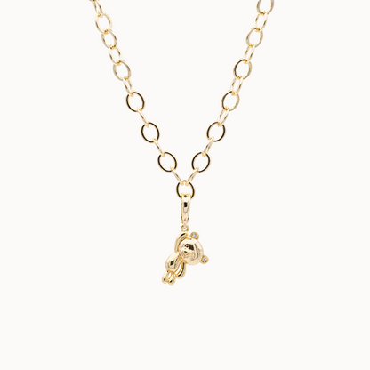 Basiskette mit Charm Bär mit Zirkon Kombinationsbeispiel – modularer Schmuck MAVEMO Elements