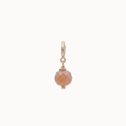 Charm Steinperle Altrosa