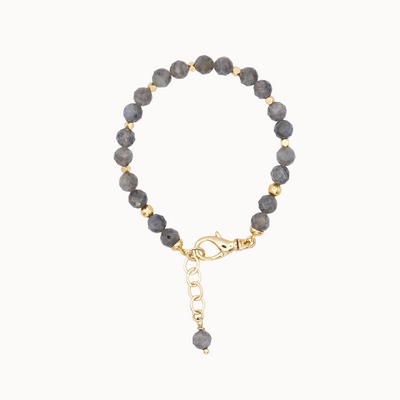 Perlenarmband Anthrazit