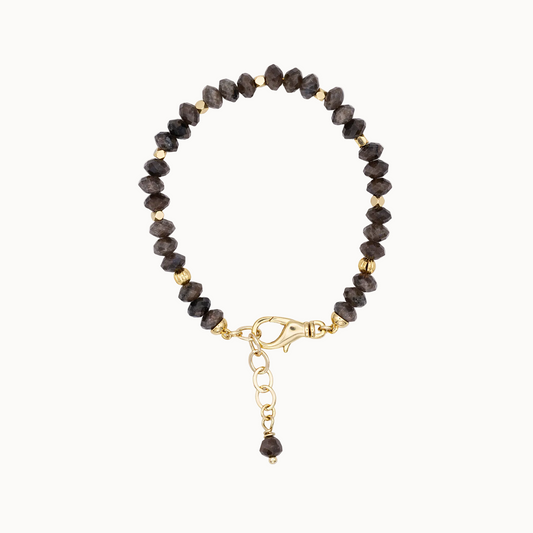 Perlenarmband aus braunen Steinperlen – MAVEMO Elements modulares Schmucksystem